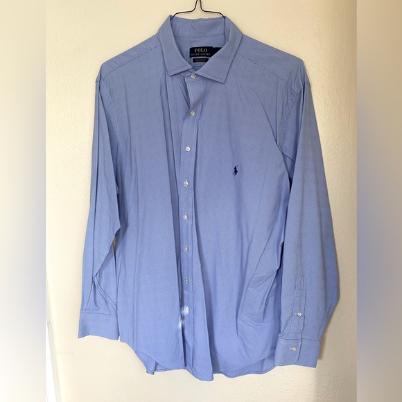 Ralph Lauren 1XB Blue Plaid Performance Button-down Shirt - Picture 1 of 4